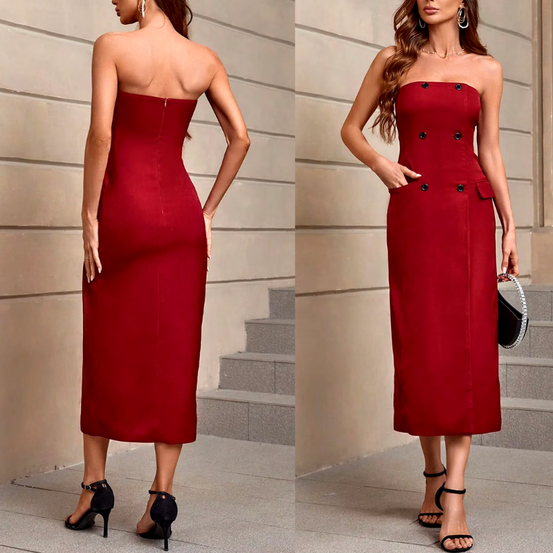 Vestido Midi Cereja – Elegância e Conforto para Todas as Estações