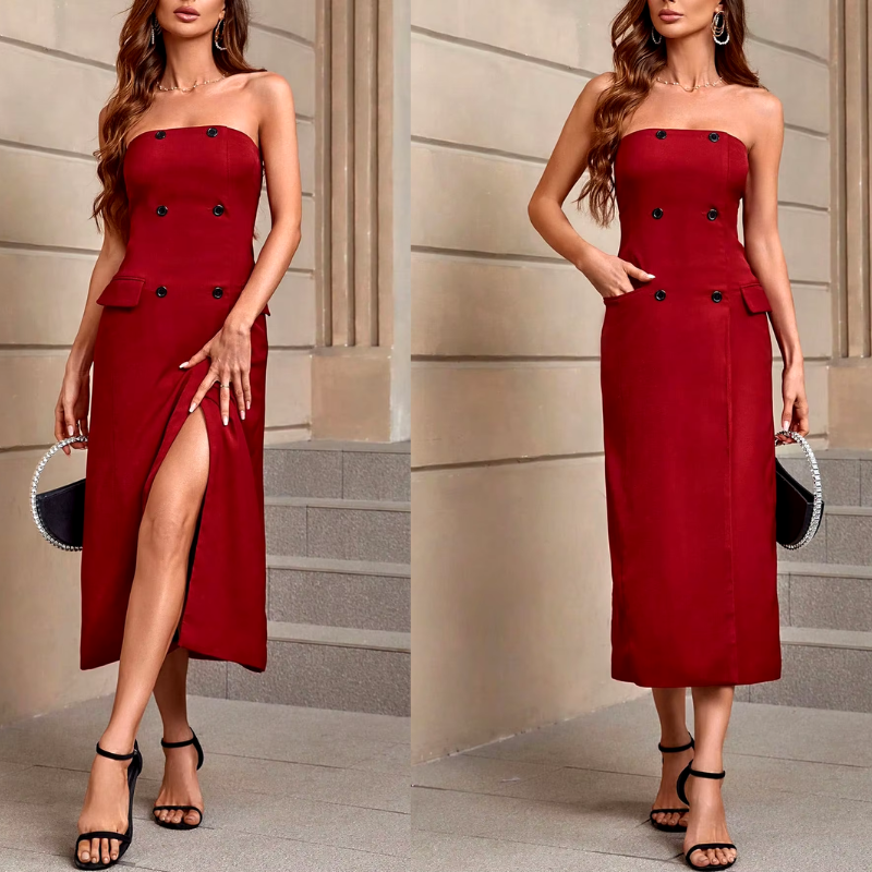 Vestido Midi Cereja – Elegância e Conforto para Todas as Estações