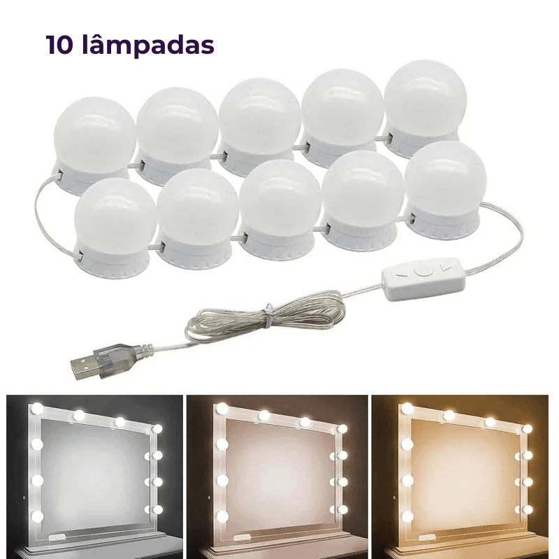 Lâmpada LED para Maquiagem Perfeita | Design Moderno e Funcional