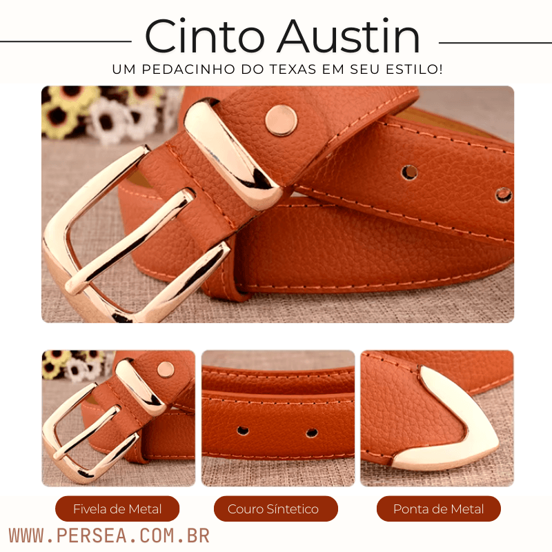 Cinto Feminino Austin | Elegância e Ajuste Perfeito